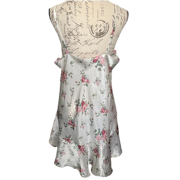 VTG Victorias Secret‎ Gold Label Floral Satin Slip Dress Size L Nightie Romantic - Picture 2 of 7